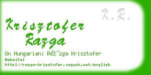 krisztofer razga business card